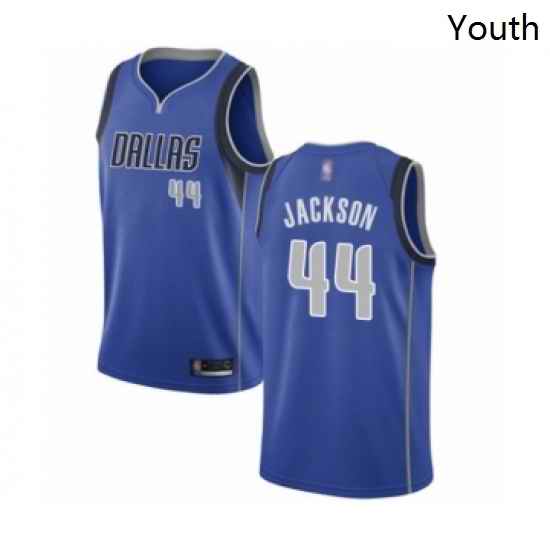 Youth Dallas Mavericks 44 Justin Jackson Swingman Royal Blue Basketball Jersey Icon Edition